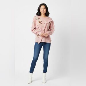 Uterque mohair wool blend light pink sweater 
Size S